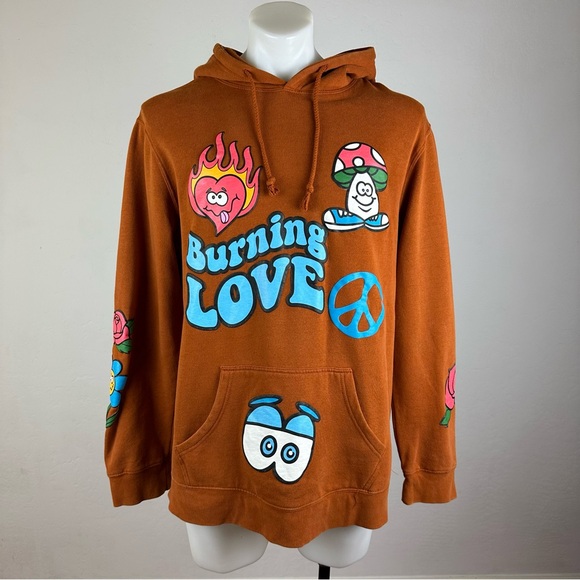 Alpha Collective Other - Alpha Collective Los Angeles “Burning Love” Whimsical Graphic Hoodie